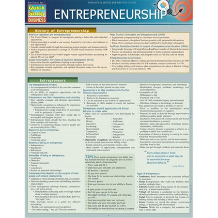 BARCHARTS Entrepreneurship Quickstudy Easel 9781423225393